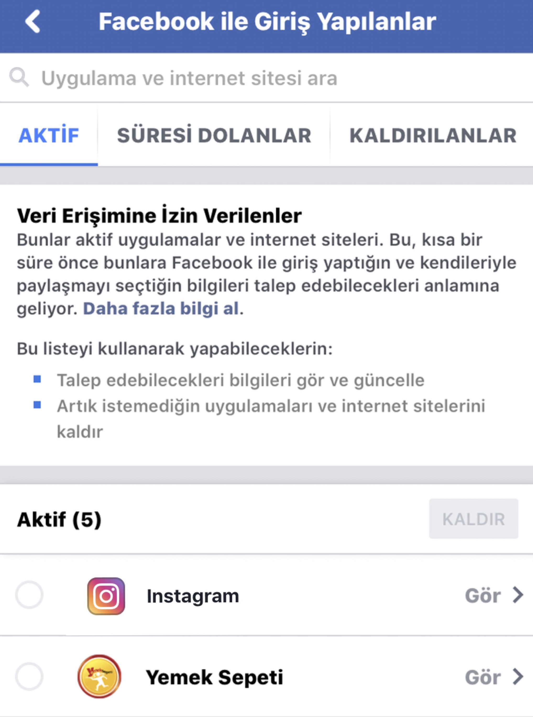 instagram facebook bağlantısını kaldırma