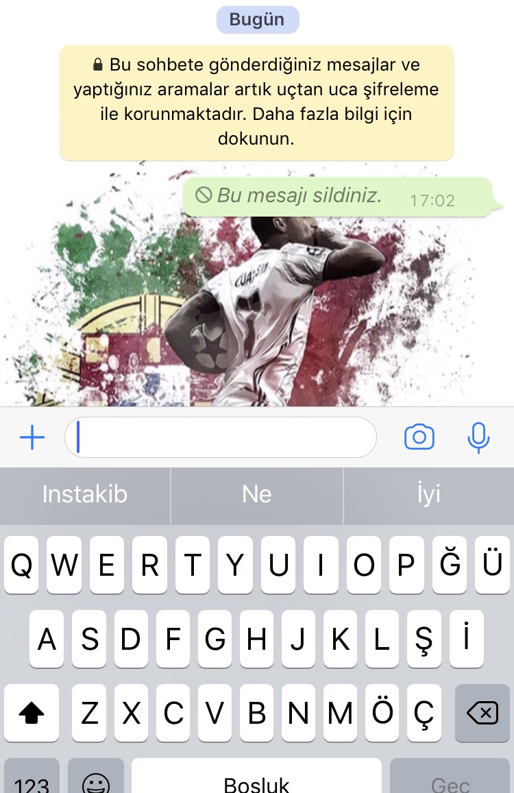 whatsapp gönderilen mesajı silme